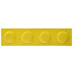 Téglalap alakú filcpanel - filcből készült puha falburkoló, 60x15cm, citromsárga