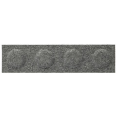 Téglalap alakú filcpanel - filcből készült puha falburkoló, 60x15cm, szürke