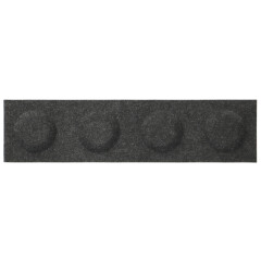 Téglalap alakú filcpanel - filcből készült puha falburkoló, 60x15cm, fekete