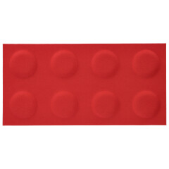 Téglalap alakú filcpanel - filcből készült puha falburkoló, 60x30cm, piros