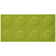 Téglalap alakú filcpanel - filcből készült puha falburkoló, 60x30cm, világoszöld