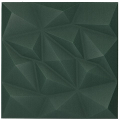 Dekorációs 3D falburkolat - kristály minta, zöld (8 darab 50x50 cm-es lap)