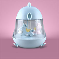 Akkus dekor LED lámpa (5W) meleg fehér+RGB, kék music box