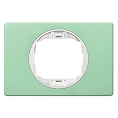 Sorolókeret pasztell zöld keret, fehér belső - 1-es keret, 80x120 mm széles design