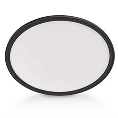 Flori LED mennyezeti lámpa - dekor háttérfény, fekete keret, kör alakú (18W/1800 lumen/4000K)