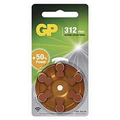 GP Gombelem hallókészülékekbe ZA312 - (6 db)