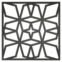 Mennyezeti kazettás dekorpanel, prizma, 595x595 mm, 3 mm HDF - Antracit