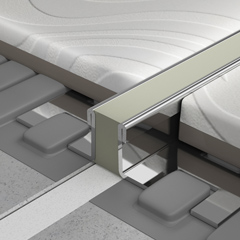NOX vulkanizált dilatációs profil - inox, ezüst 10 mm/250 cm