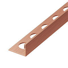 NOX Prémium szögletes élvédő - inox, szálcsiszolt rosegold 10mm/270cm