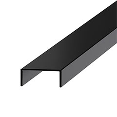 NOX Prémium dekorcsík- inox, matt fekete 20mm/270cm