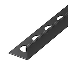 NOX Prémium szögletes élvédő - inox, matt fekete 10mm/270cm