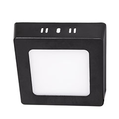 Falon kívüli LED panel (négyzet alakú) 6W - állítható színhőmérséklet, CCT kapcsolóval, fekete