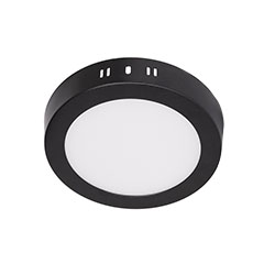 Falon kívüli LED panel (kör alakú) 12W - állítható színhőmérséklet, CCT kapcsolóval, fekete