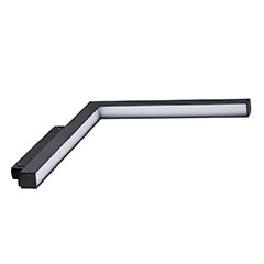 Genesis mágneses sínes L alakú sarok LED lámpa 90° vertikális, 27 cm, fekete - 24W (36°) természetes fehér