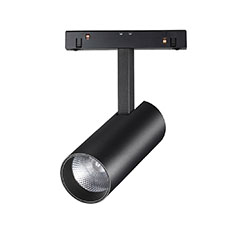 Genesis mágneses sínes LED spot lámpa, 12.5 cm, fekete - 12W (24°) természetes fehér, 48 Volt
