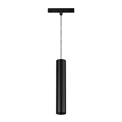 Genesis mágneses sínes LED lámpa függeszték, 24 cm, fekete - 15W (36°) természetes fehér, 48 Volt