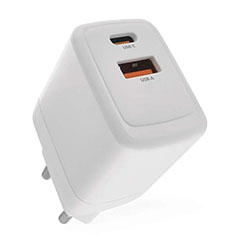 USB töltő, hálózati adapter USB - USB-C, gyorstöltéssel 20W (5-12V/3-1.67A) - Fehér