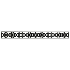 Fali dekorpanel, ornament minta, 15x150 cm, 3 mm HDF - Antracit