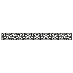 Fali dekorpanel, mozaik minta, 15x150 cm, 3 mm HDF - Antracit