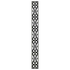Fali dekorpanel, csipke minta, 15x150 cm, 3 mm HDF - Antracit