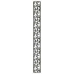 Fali dekorpanel, inda minta, 15x150 cm, 3 mm HDF - Antracit