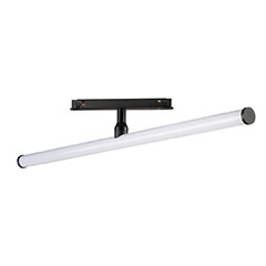Genesis Rondi mágneses sínes LED lámpa, 60 cm, fekete - 12W (120°) természetes fehér, 48 Volt