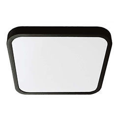 IP44 mennyezeti LED lámpatest - négyzet (48W/5160lm) meleg fehér, fekete (420 mm), Samsung chip