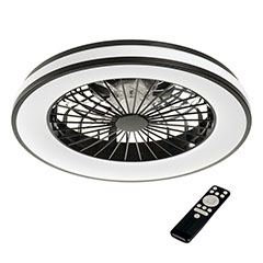 Plave LED mennyezeti ventilátor és LED lámpa, (7 lapát, 48W/CCT+RGB) távirányítóval