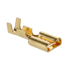 Rezezett csúszósaru, kábelsaru (100db/csomag) 6.3 mm