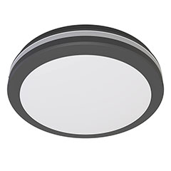 Mennyezeti LED lámpatest - kör (20W/2000lm) változtatható színhőmérséklet, fekete (202 mm)