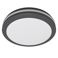 Mennyezeti LED lámpatest - kör (20W/2000lm) változtatható színhőmérséklet, fekete (202 mm), mozgásérzékelővel