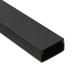 Fekete kábelcsatorna, 32x15 mm, műanyag, pattintható fedéllel - 2 m