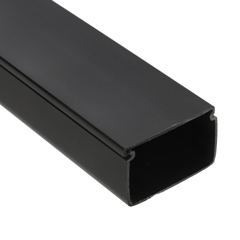 Fekete kábelcsatorna, 40x25 mm, műanyag, pattintható fedéllel - 2 m
