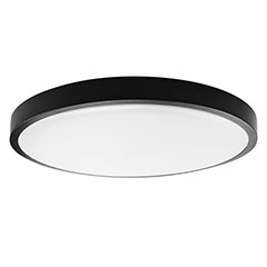 Távirányítós IP44 mennyezeti LED lámpatest, mozgásérzékelővel - kör (36W/3820lm) természetes fehér, fekete (420 mm), Samsung
