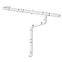 Ereszcsatorna rendszer, 90/75 mm, 10 méter, fehér, PVC