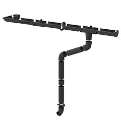 Ereszcsatorna rendszer, 130/100 mm, 4 méter, antracit, PVC