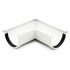 Ereszcsatorna külső sarokelem 90°, 90 mm, fehér, PVC