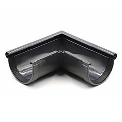 Ereszcsatorna külső sarokelem 90°, 90 mm, antracit, PVC