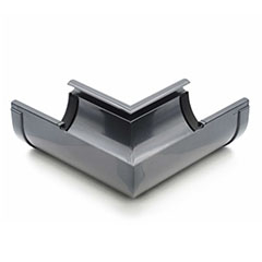 Ereszcsatorna belső sarokelem 90°, 90 mm, antracit, PVC