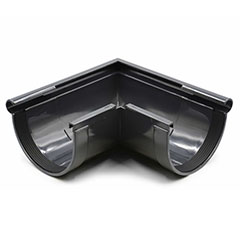 Ereszcsatorna külső sarokelem 90°, 130 mm, antracit, PVC