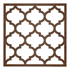 Mennyezeti kazettás dekorpanel, Marokkó, 595x595 mm, 3 mm HDF - Dió