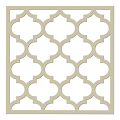 Mennyezeti kazettás dekorpanel, Marokkó, 595x595 mm, 3 mm HDF - Krém