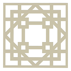Mennyezeti kazettás dekorpanel, pillér, 595x595 mm, 3 mm HDF - Krém