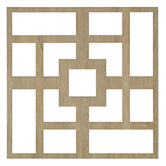 Mennyezeti kazettás dekorpanel, célkereszt, 595x595 mm, 3 mm HDF - Sonoma tölgy