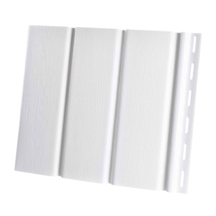PVC ereszalj panel, fehér (30 cm x 3 méter) - sima, zárt