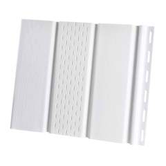 PVC ereszalj panel, fehér (30 cm x 3 méter) - perforált