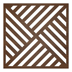Mennyezeti kazettás dekorpanel, piramis, 595x595 mm, 3 mm HDF - Dió
