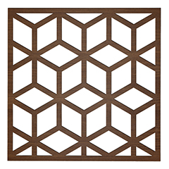 Mennyezeti kazettás dekorpanel, kockák, 595x595 mm, 3 mm HDF - Dió