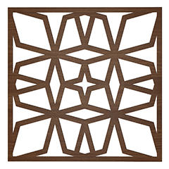 Mennyezeti kazettás dekorpanel, prizma, 595x595 mm, 3 mm HDF - Dió