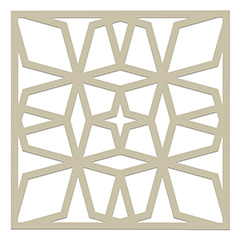 Mennyezeti kazettás dekorpanel, prizma, 595x595 mm, 3 mm HDF - Krém